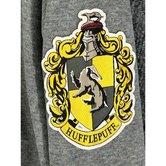 Harry Potter Hufflepuff Size Mediun Sweatshirt Grey Ore-owned - Picture 4 of 9